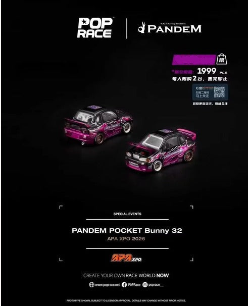 POP RACE Pandem Pocket Bunny 32 Purple APA XPO 2026 Exclusive