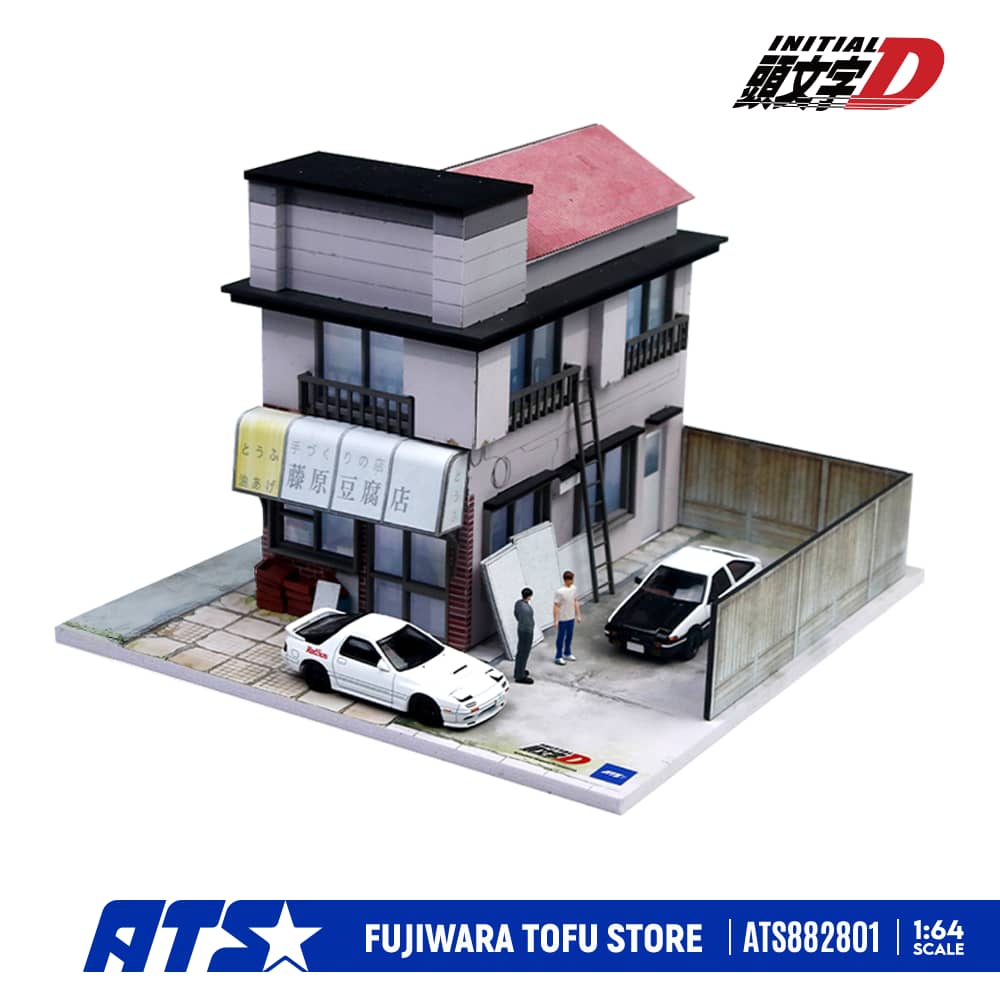 ATS882801 Fujiwara Tofu Shop Diorama - Side View