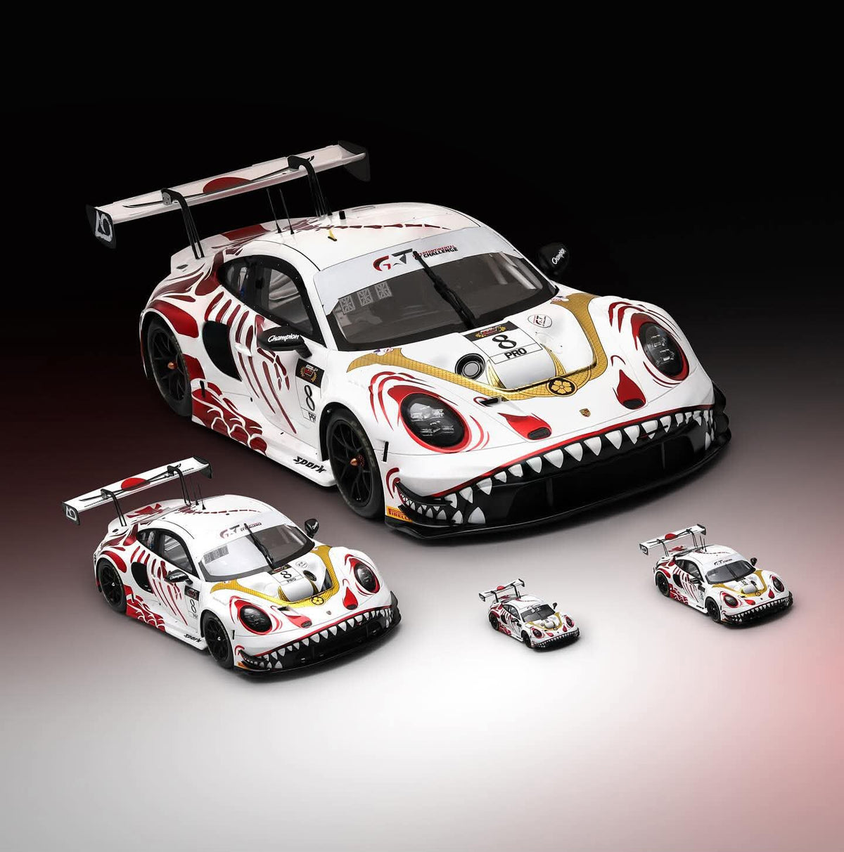 Spark Porsche GT3 R #8 AO Racing Winner Suzuka 1000km 2026 with Pit Board (1:64 / 1:43 / 1:18)