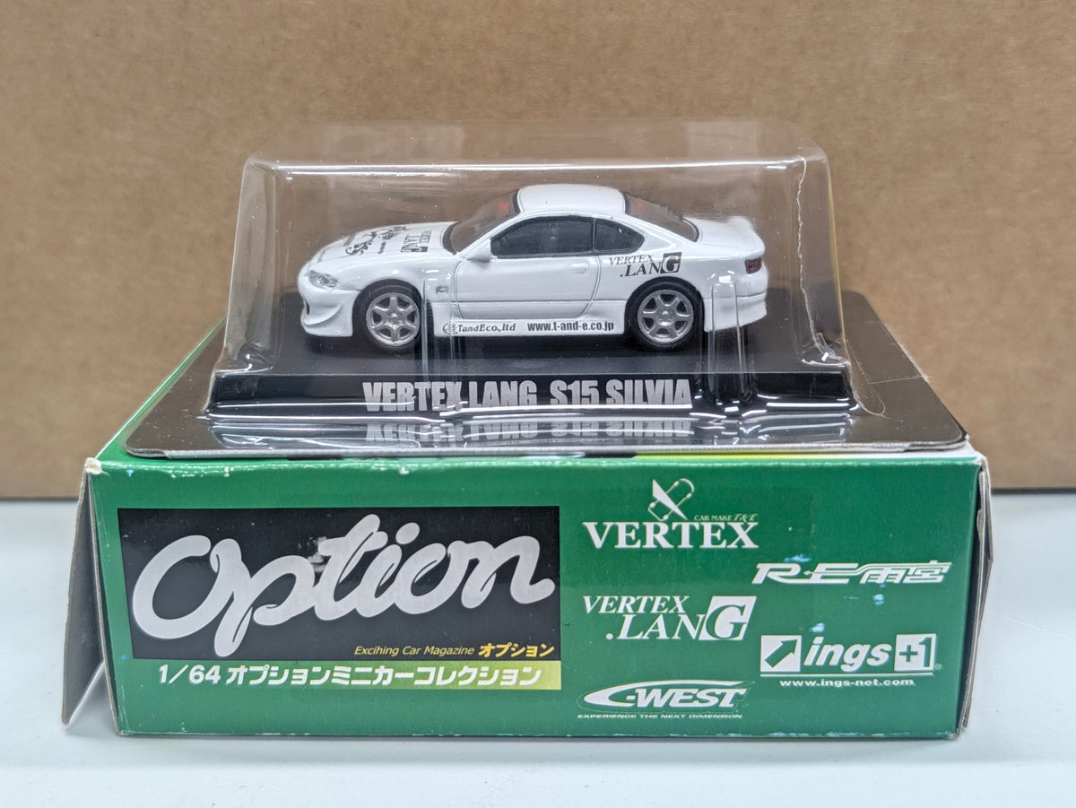 Aoshima Option 1/64 Vertex Lang S15 Silvia (White)