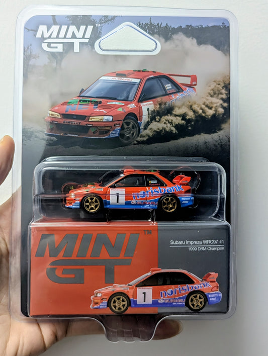 Mini GT #1140 1:64 Subaru Impreza WRC97 #1 1999 DRM Champion Blister Package