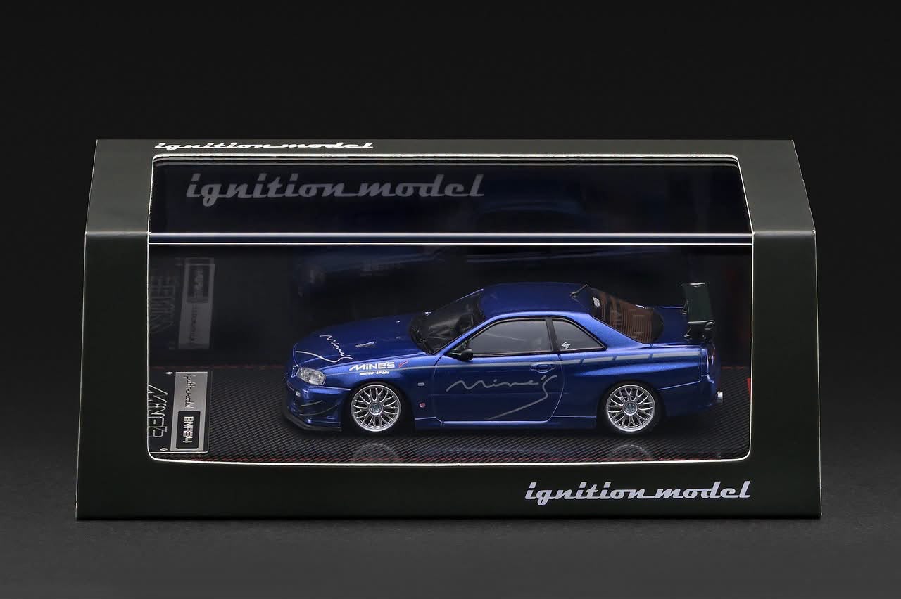 Ignition Model IG4094 Nissan Skyline GT-R Mine's R34 Blue Metallic