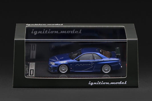 Ignition Model IG4094 Nissan Skyline GT-R Mine's R34 Blue Metallic
