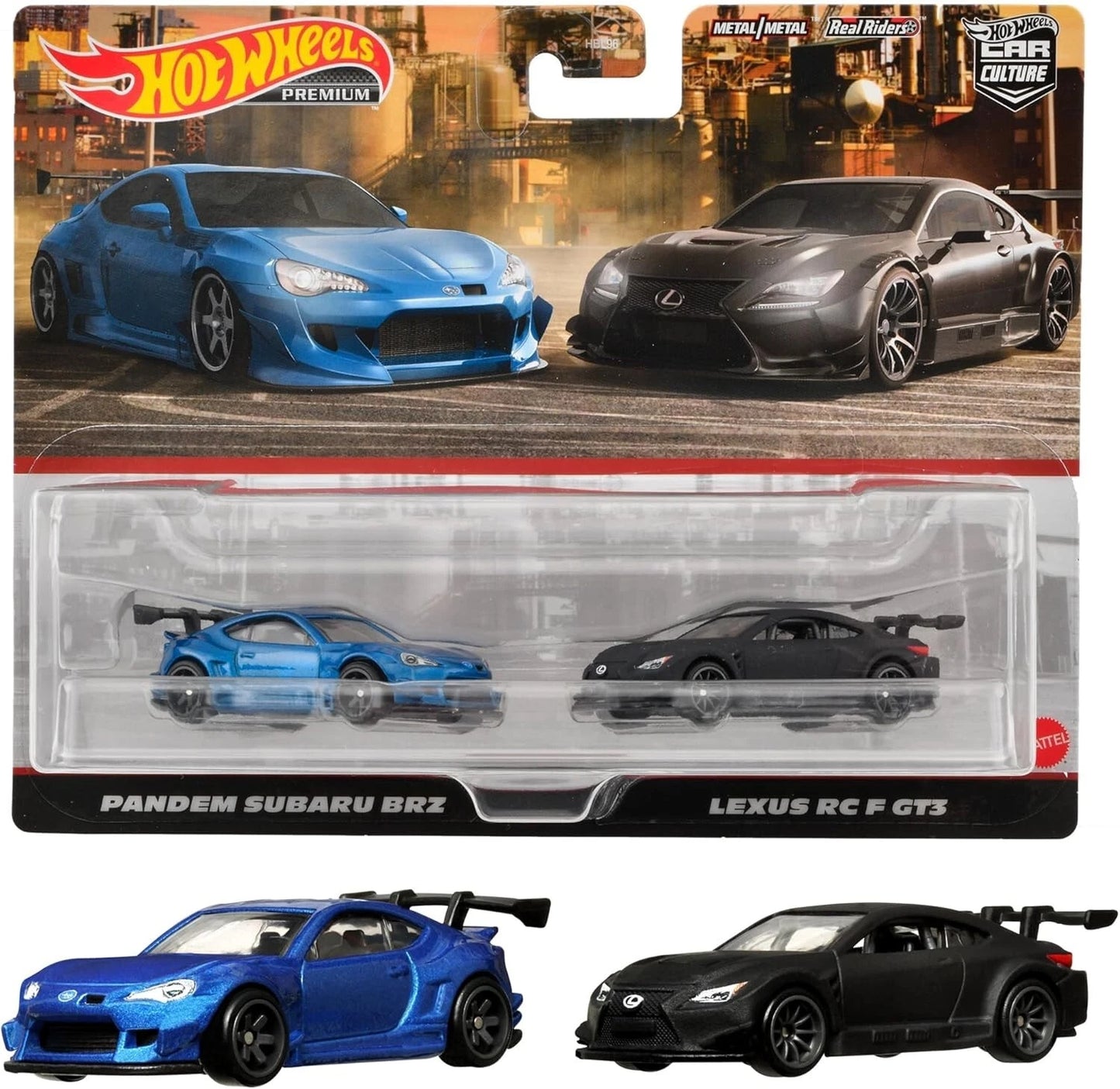 HOT WHEELS Premium Car Culture 2 Pack Pandem Subaru BRZ / Lexus RC F GT3