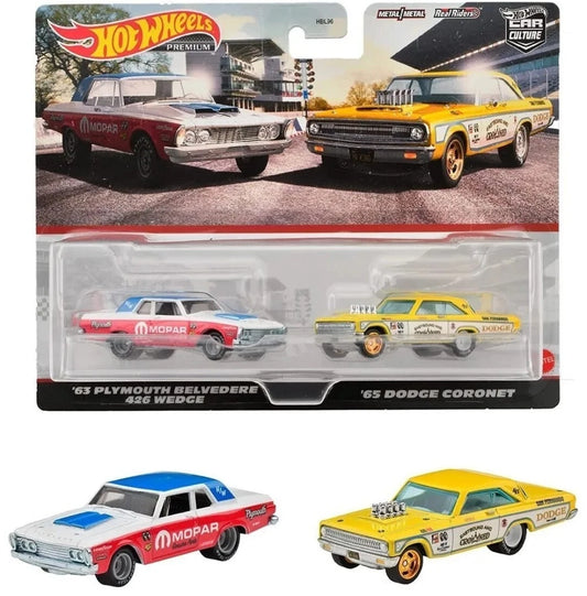 HOT WHEELS Premium Car Culture 2 Pack '63 Plymouth Belvedere & '65 Dodge Coronet