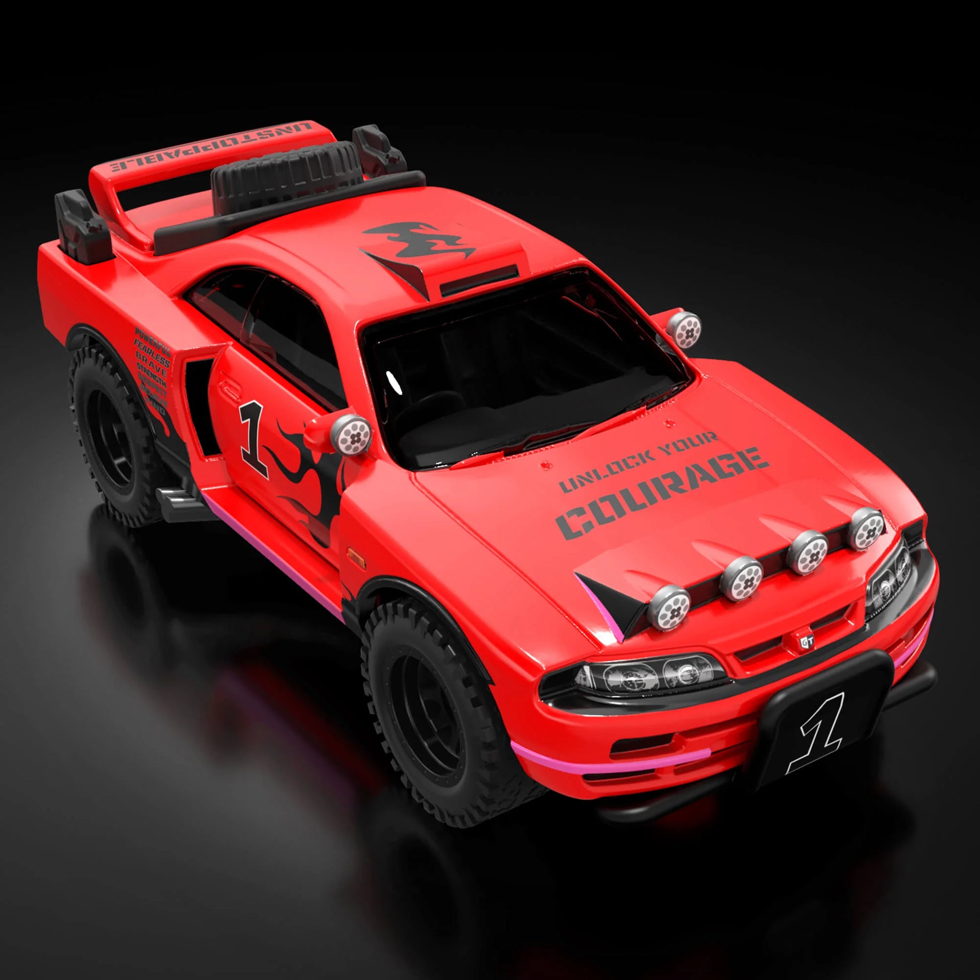 GTR R32 BODYKIT For Hotwheels 1-64 3D model 3D printable