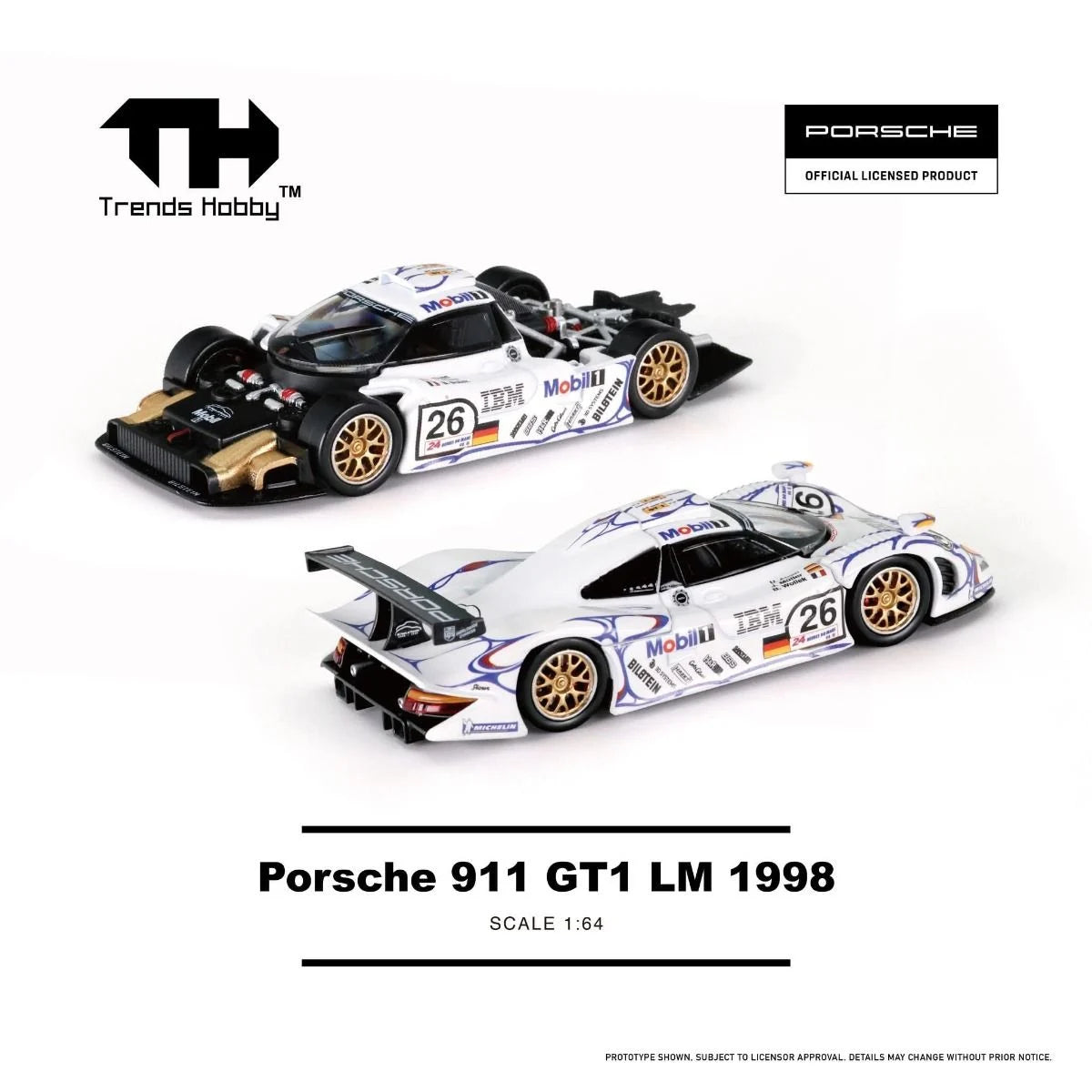 Trends Hobby 1:64 Scale Porsche 911 GT1 LM 1998