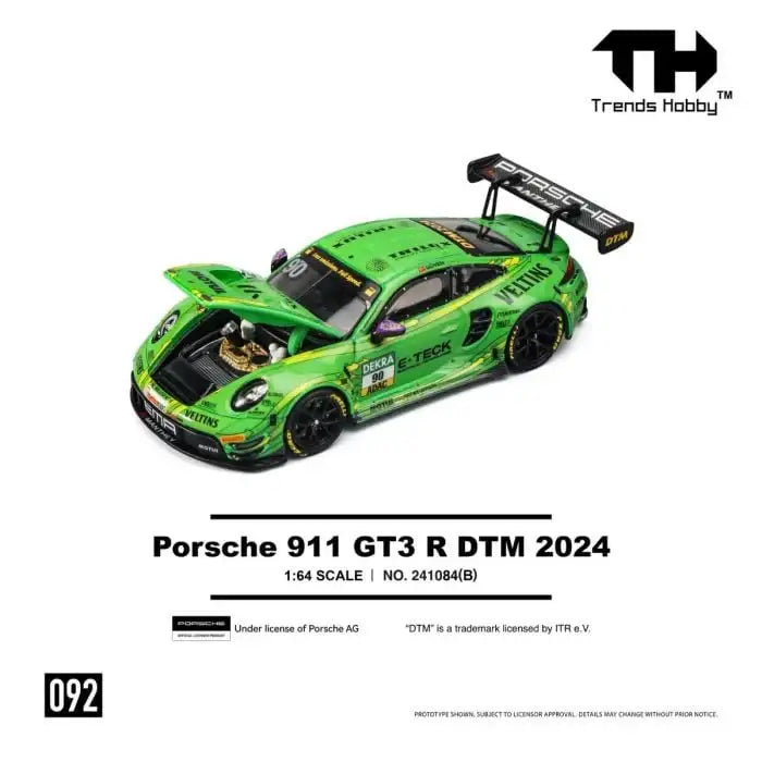 Trends Hobby 1:64 Porsche 911 GT3 R DTM 2024 Green - Diecast Model