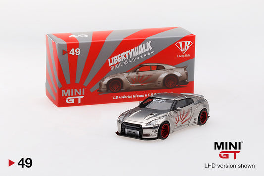Mini GT #49 LB Works Nissan GT-R Satin Silver
