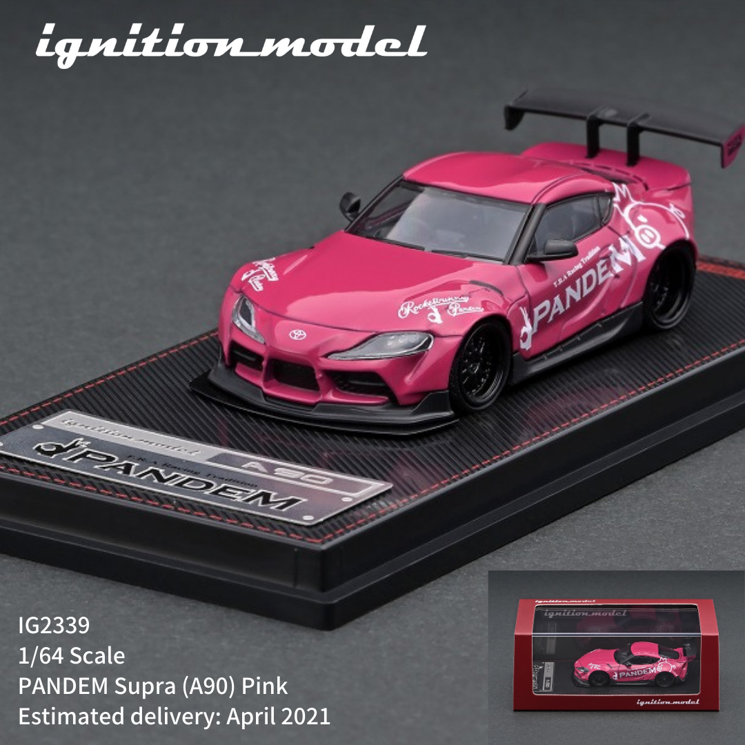 Ignition Model 1:64 Scale Pandem Supra (A90) Pink Ignition Model