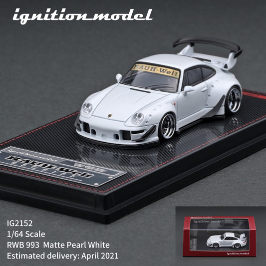 Ignition Model 1:64 Scale Porsche RWB 993 Matte Pearl White Ignition Model