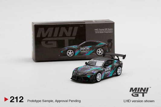 Mini GT 1:64 Scale #212 HKS Toyota GR Supra 2019 SEMA Presentation