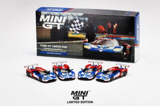 Mini GT Ford GT LMGTE PRO 2016 24 Hrs of Le Mans Ford Chip Ganassi Team 4 Cars Set