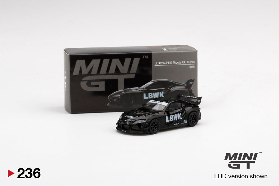 Mini GT 1:64 Scale #236 LB WORKS Toyota GR Supra Black