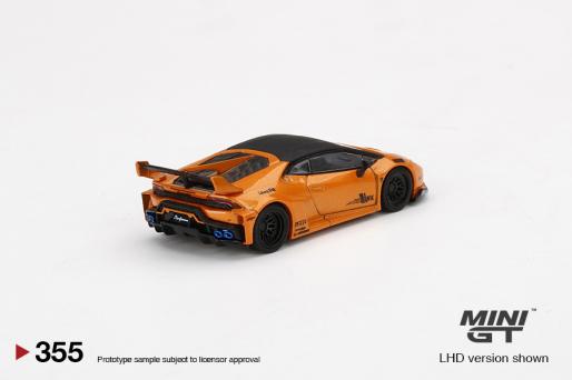 Mini GT #355 1/64 LB★WORKS Lamborghini Huracán GT Arancio Borealis