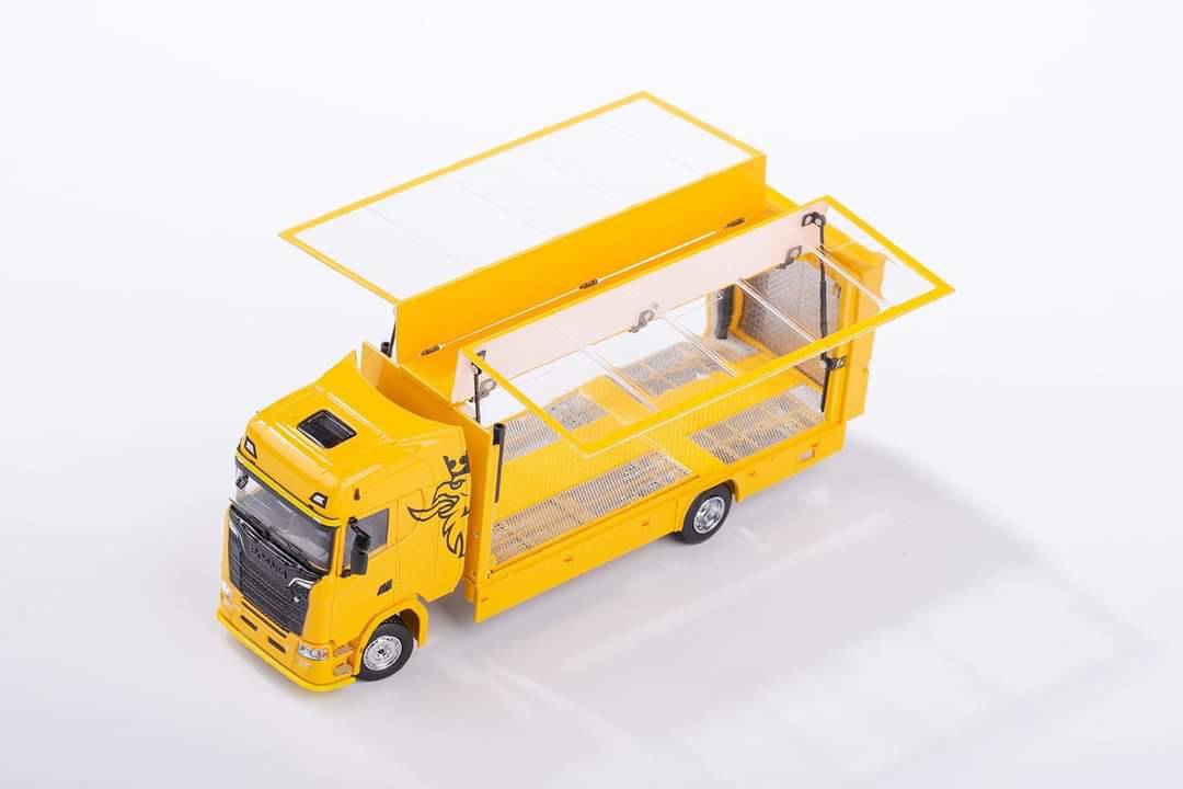 GCD Scania S730 Enclosed Double Deck Gull Wing Tow Truck 1:64 Scale