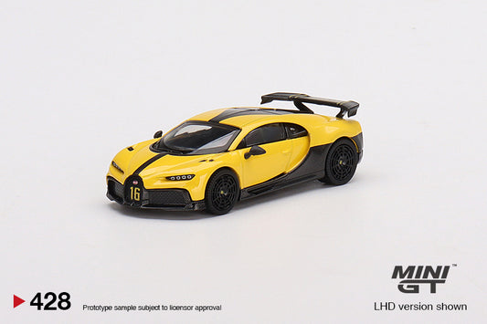 Mini GT #428 Bugatti Chiron Pure Sports Yellow Mini GT