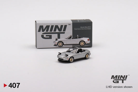 Mini GT #407 Mazda Miata MX-5 Tuned Version Silver  Stone Metallic