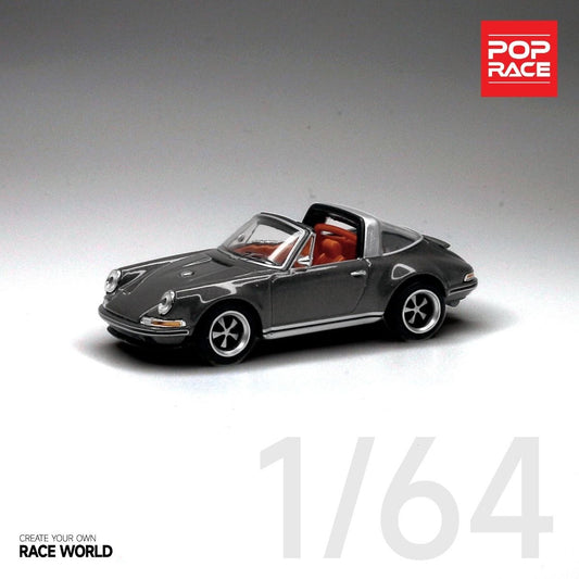 Pop Race 1:64 Scale Porsche 911 (964) Singer Targa Grey