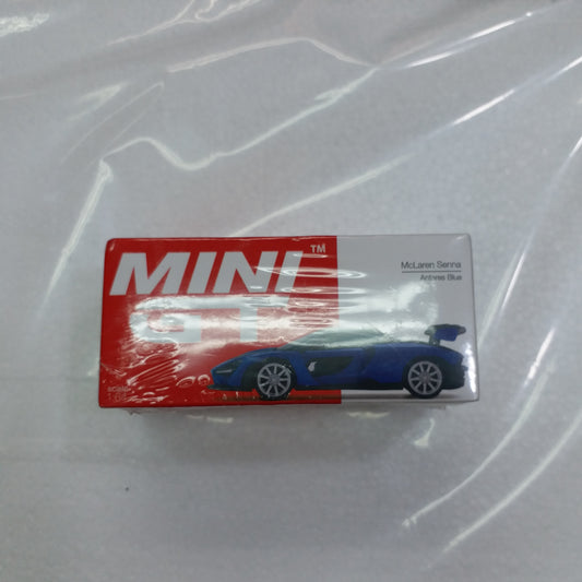 Mini GT #232 Hong Kong Exclusive 1:64 Scale McLaren Senna Antares Blue