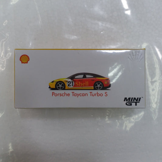 Mini GT x shell Exclusive #263 Porsche Taycan Turbo S