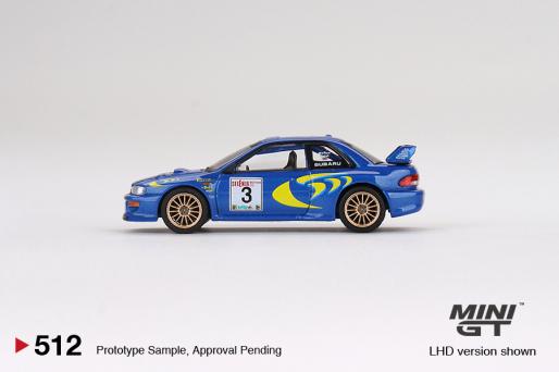 Mini GT #512 1/64 Subaru Impreza WRC97 1997 Rally Sanremo Winner #3