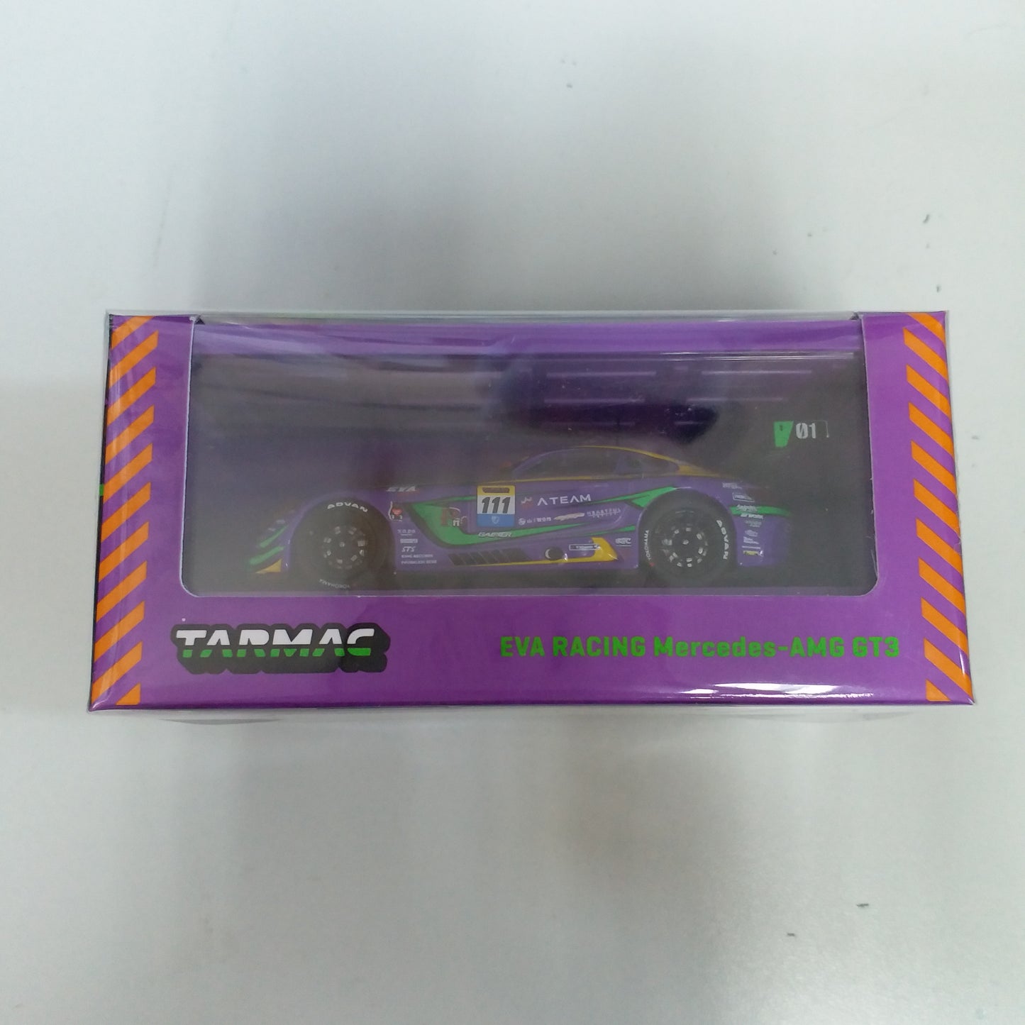 Tarmac Works 1/64 Scale EVA Racing Mercedes-Benz AMG GT3 with Container