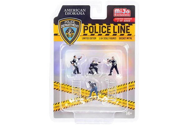 American Diorama 1:64 Figure Set - Police Line American Diorama