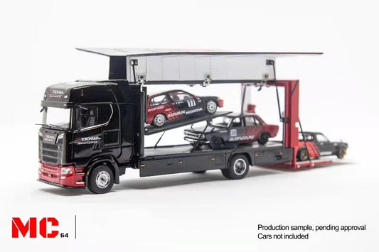 GCD Singapore Exclusive Advan Scania S730 Enclosed Double Deck Gull Wing Tow Truck 1:64 Scale