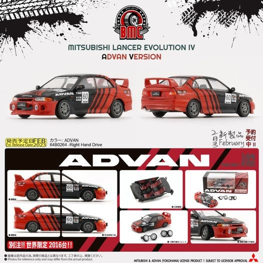 BMC 1:64 Scale Mitsubishi Lancer Evolution IV Advan Version