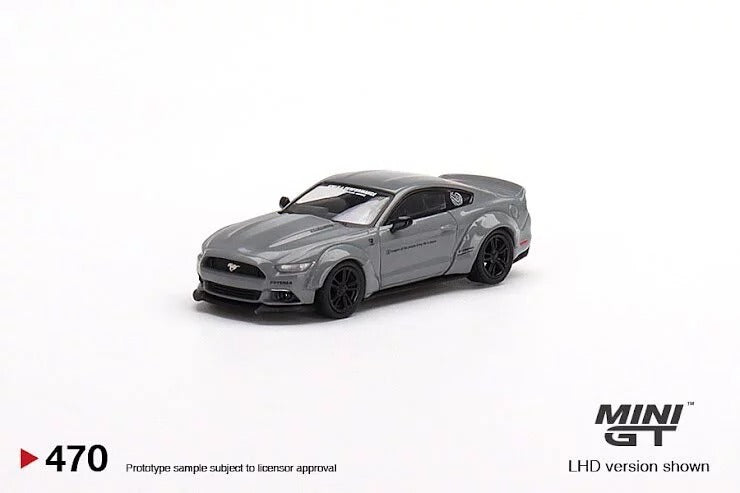 Mini GT #470 Ford Mustang GT LB-Works Grey