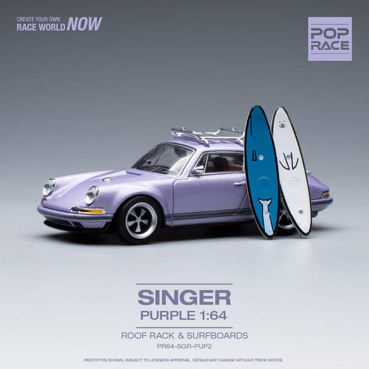 Pop Race 1:64 Scale Porsche 911 (964) Singer (Purple)