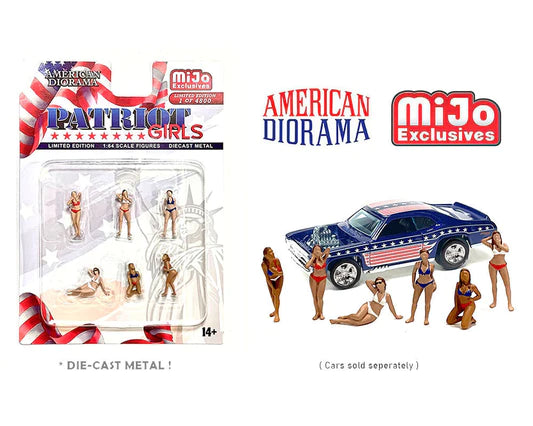 American Diorama 1:64 Figure Set - Patriot Girls American Diorama