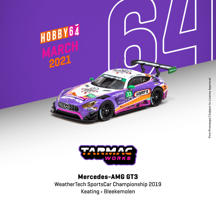 Tarmacworks Mercedes-AMG GT3
WeatherTech SportsCar Championship 2019
Keating / Bleekemolen   1/64 Scale