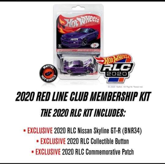Hot Wheels RLC 2020 Membership Club Car Nissan GT-R R34 Purple