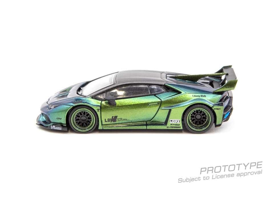 Tarmacworks X MiniGT 1/64 LB★WORKS Lamborghini Huracán GT Magic Green Minigt, Tarmacworks