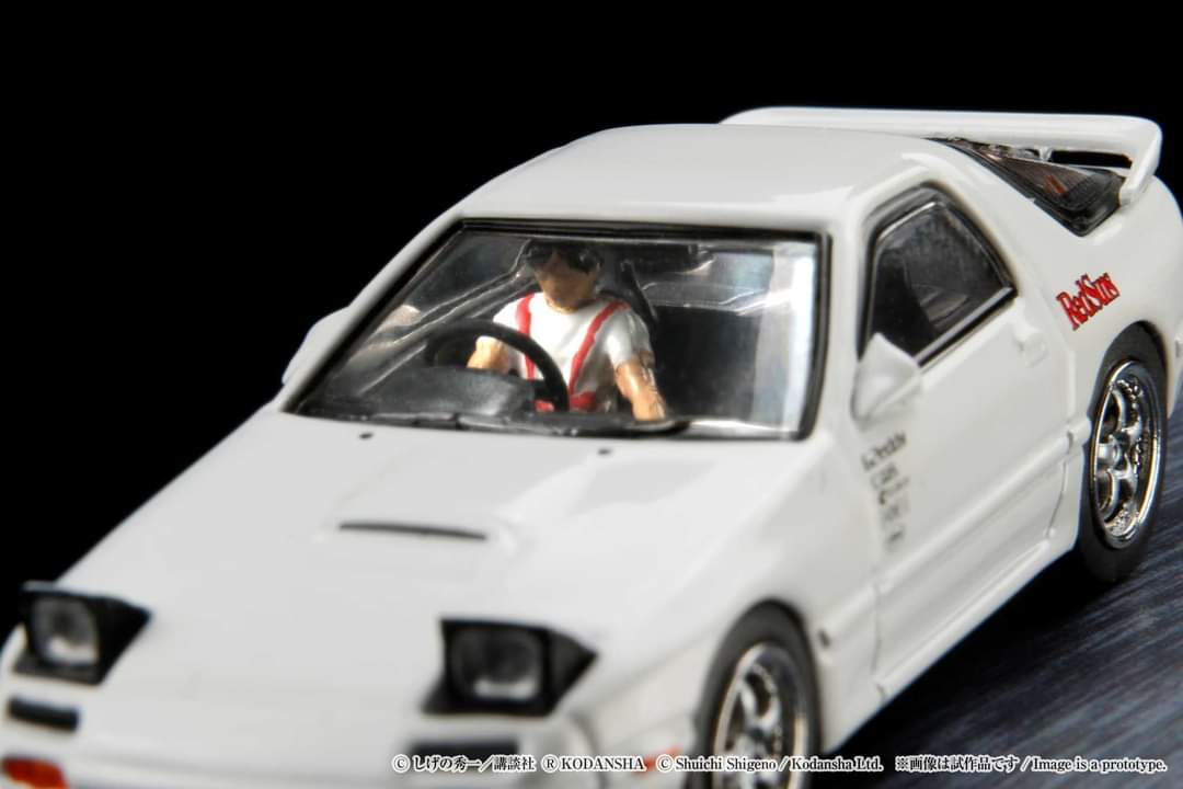 Hobby Japan Initial D 1/64 Mazda RX-7 (FC3S) RedSuns / Ryosuke Takahashi高橋 涼介 (Diorama Set) Hobby Japan