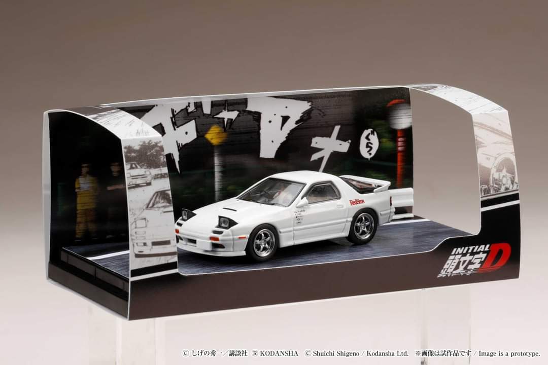 Hobby Japan Initial D 1/64 Mazda RX-7 (FC3S) RedSuns / Ryosuke Takahashi高橋 涼介 (Diorama Set) Hobby Japan