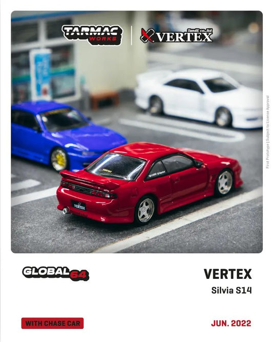 Tarmacworks x VERTEX Nissan Silvia S14
Red Metallic