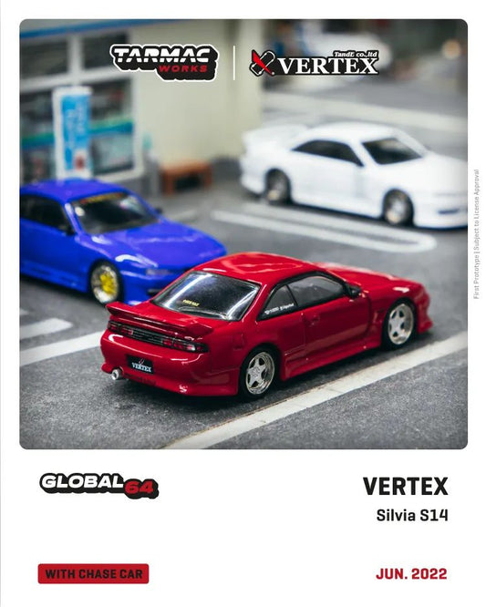 Tarmac Works x VERTEX Nissan Silvia S14 Red Metallic