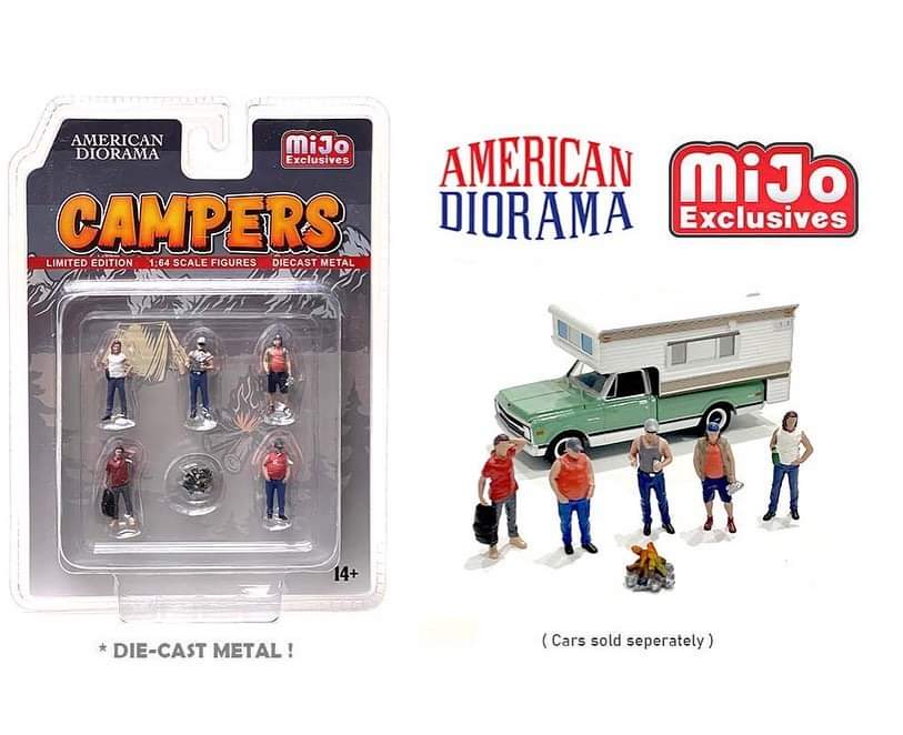 American Diorama 1:64 Figure Set - Campers American Diorama