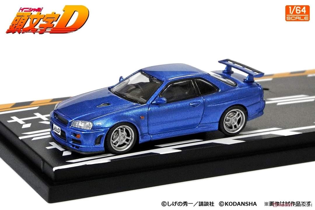 Modeler's 1:64 Scale Initial D Mazda RX-7 FD3S vs Nissan Skyline GT-R R34 Diorama Set Modeler's