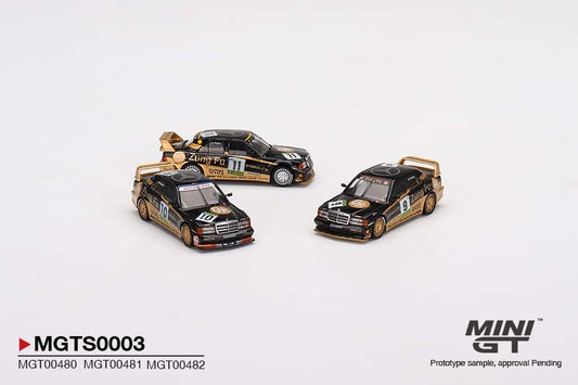 MINI GT 1:64 Mercedes-Benz 190E 2.5-16 Evolution II #9 #10 #11 1991 Guia Race of Macau Zung Fu Box set of 3