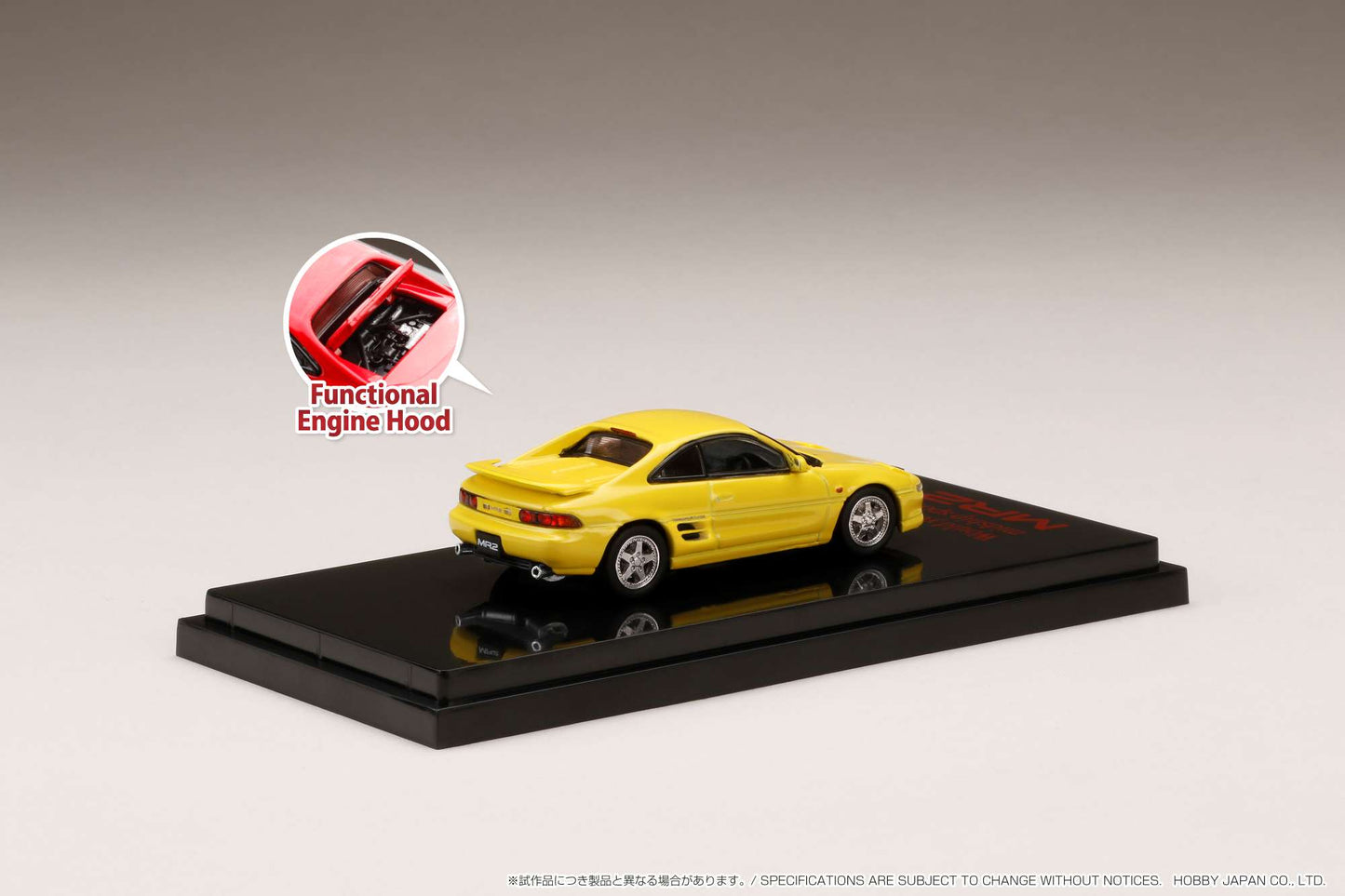 Hobby Japan 1/64 Toyota MR2 (SW20) GT-S Customized Version Yellow