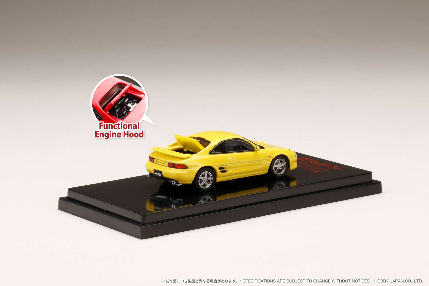 Hobby Japan 1/64 Toyota MR2 (SW20) GT-S Customized Version Yellow