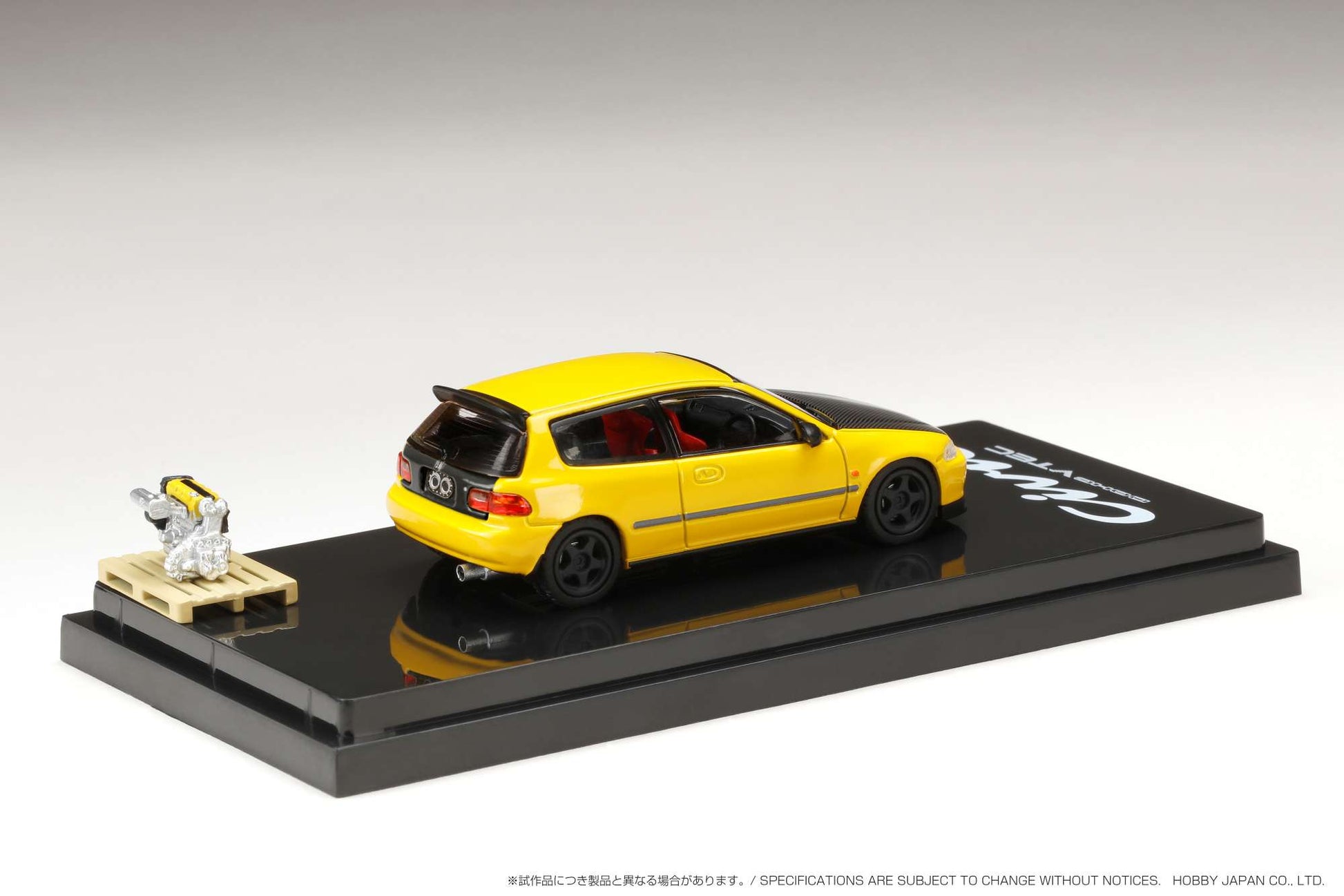 Hobby Japan 1/64 Honda CIVIC Type R (Eg6) JDM Style with Engine Displa ...