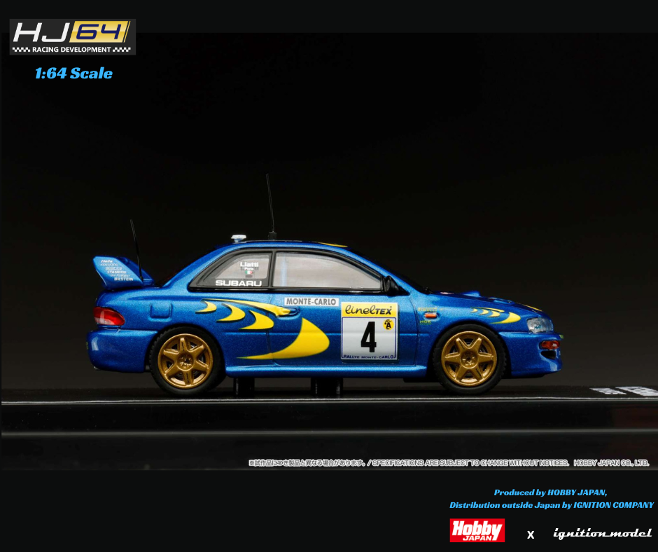 Hobby Japan  x Ignition Model 1/64 SUBARU IMPREZA WRC 1997 #4 (MONTE CARLO) / WINNER