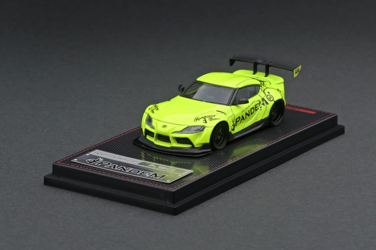 Ignition Model 1:64 Scale Pandem GR Supra (A90) Yellow Green Ignition Model