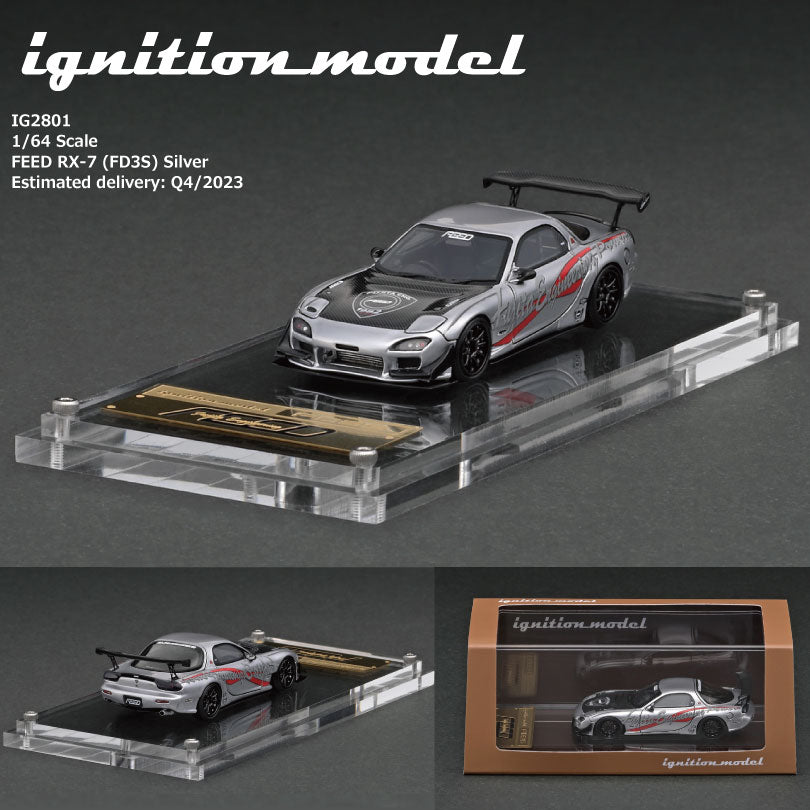 Ignition Model IG2801 1:64 Scale High End Resin FEED Mazda RX-7 (FD3S) Silver