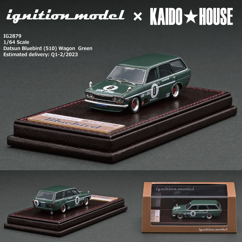 Ignition Model HIGH-END RESIN MODEL IG2879 Datsun Bluebird (510) Wagon Datsun KAIDO★HOUSE Green